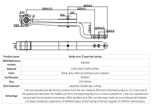 قطع غيار صانعي القطع الأصلية تعليق مقطورة أوراق الربيع شاحنة - Product Image 3