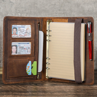 A5 Maßgefertigtes Loseblatt-Leder-Notizbuch CF9078 6-Ring-Binder Reisebuch-Hülle 80-Seiten Umweltfreundliches Nachfüllbares Journal