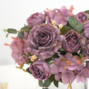 Mélange <span class=keywords><strong>de</strong></span> fleurs d'hortensia, <span class=keywords><strong>de</strong></span> pivoines et d'<span class=keywords><strong>hibiscus</strong></span> <span class=keywords><strong>de</strong></span> style vintage pour centre <span class=keywords><strong>de</strong></span> table <span class=keywords><strong>de</strong></span> mariage et décoration <span class=keywords><strong>de</strong></span> table <span class=keywords><strong>de</strong></span> salle <span class=keywords><strong>de</strong></span> banquet - Product Image 4