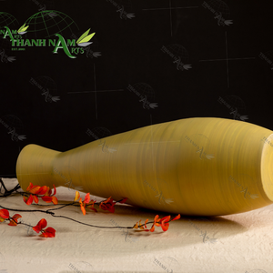 Grand vase en bambou artisanal décor de table de salon vase de sol naturel écologique pour la maison et la décoration commerciale - Product Image 6