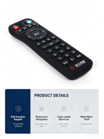 Télécommande universelle antichoc à code fixe KEYUAN TY-29D avec piles AAA, 4 boutons, portée de 20 m