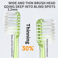 Lot de 2 brosses à dents pour couple adulte, poils doux à double couche antimicrobiens aux ions d'argent, tête large pour soins bucco-dentaires domestiques