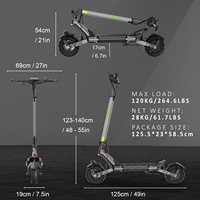 Entrepôt UE UK US Scooters électriques tout-terrain pliables de 10 pouces avec grande roue VIPCOO VS6 Kick E Scooter pour adultes