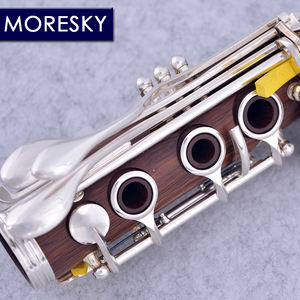 <span class=keywords><strong>Clarinete</strong></span> Profesional MORESKY de Madera Roja, 18 Llaves, Bb, Madera de Palisandro, Llaves Plateadas, Sib, Klarnet M121 - Product Image 6