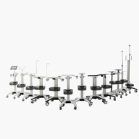 Chariot médical dentaire en aluminium réglable, chariot informatique multifonctionnel à 4 roulettes, léger pour scanner oral en milieu hospitalier