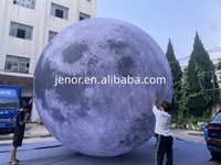 Ballon gonflable géant en forme de lune, ballon gonflable LED en forme de planète pour décorations de fête et d'événements
