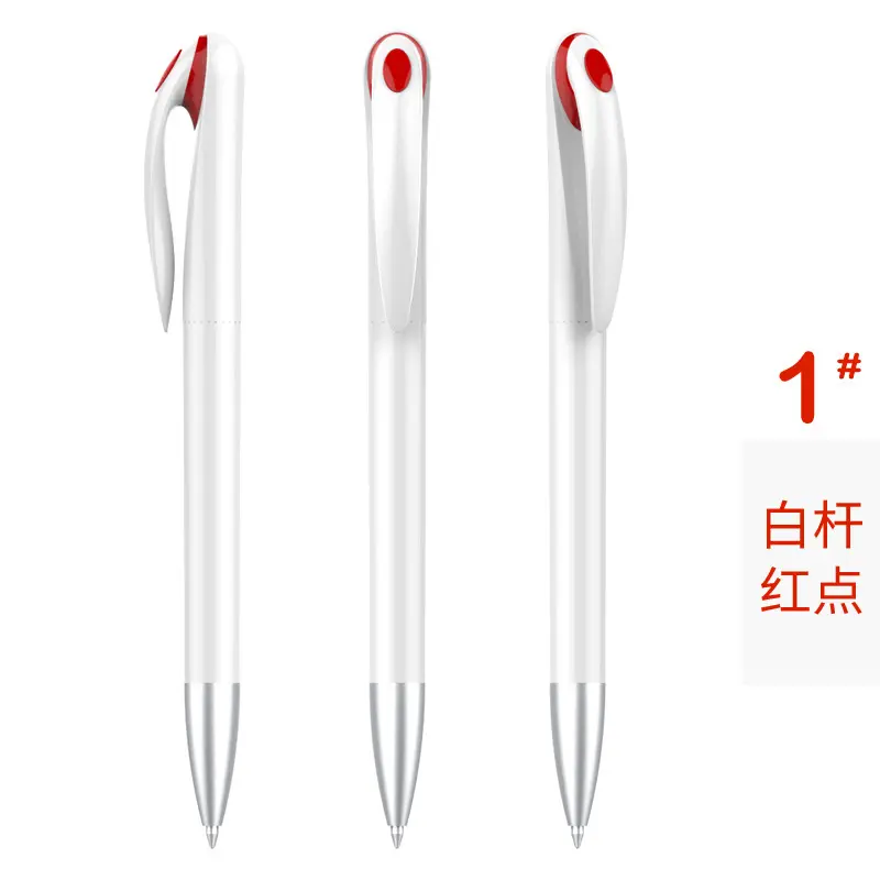 Plastic Pen Eenvoudige Balpen Hoge Esthetische Waarde Relatiegeschenk Reclame Pen Print Logo Instelling