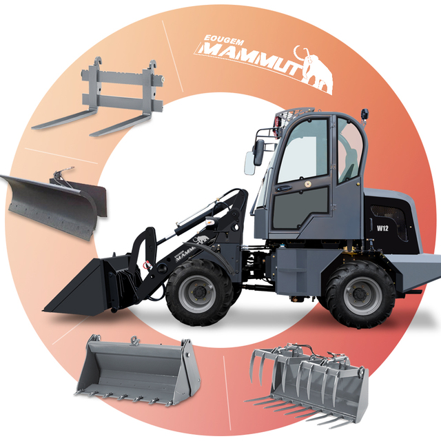 mammut Wl12 1ton Front End Mini Wheel Loader with Joystick