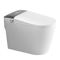 WC intelligent avec bidet intégré, chasse d'eau automatique, séchage, chauffage, cuvette en acier inoxydable en forme de U, toilette portable