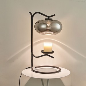 Electric Candle Warmer Lamp for Scented Candles Bedroom Atmosphere Dimmer Home Decor Gift Glass <b>Timer</b> Wax Warmer for US Plug - Product Image 2