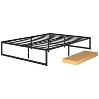 Lit superposé moderne Beier réglable en fer noir, portable, pour chambre, hôtel, école, appartement, disponible en double ou simple