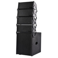 Haut-parleur passif à ligne directe double 4 pouces Dragonstage HL2450, réponse en fréquence 130 Hz-25 kHz, impédance 16 ohms pour petits événements