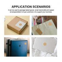 Autocollants en papier Kraft, étiquettes rondes vierges pour étiquette cadeau faite à la main, papier de bricolage, autocollants de scellage d'enveloppe, papeterie