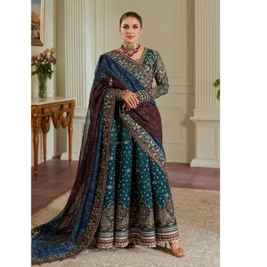 Trajes de Chifón Bordados Sin Coser de Diseñadores Pakistaníes, Conjunto de 3 Piezas, Kurti Casual Diario para Mujer, Ropa para Bodas y Fiestas - Product Image 1