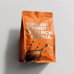 Muestra Gratuita de Bolsas de Café Negras de Aluminio y Plástico con Fondo Plano Mate, Resellables, de 1 kg, 500 g y 250 g, con Válvula y Cierre - Product Image 2