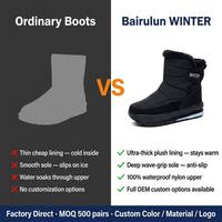 Vente en gros de nouvelles bottes de neige hautes et imperméables pour hommes et femmes hiver épaissir thermique extérieur noir chaussures d'hiver décontractées pour hommes