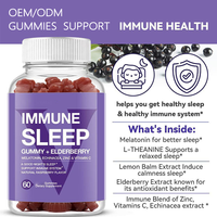 Bonbons gélifiés pour adultes à marque privée OEM, favorisant le sommeil profond, soutenant le système immunitaire, supplément de vitamines