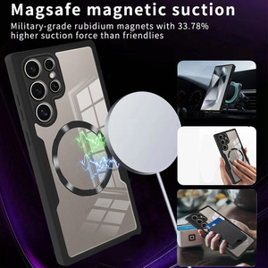Custodia Magnetica <span class=keywords><strong>Trasparente</strong></span> Antiurto a 360° per <span class=keywords><strong>Samsung</strong></span> S26 25 24 23 22 Ultra A37 A57 Qicai, Protezione Completa - Product Image 2