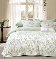 Ensemble de literie hôtelière 4 pièces en coton 100% de qualité supérieure, couleur unie, 200 fils/cm², toutes saisons, écologique, pour usage domestique