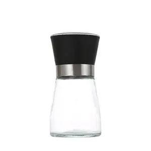 Macinino manuale sale marino pepe nero bottiglia di vetro bottiglia di pepe della cucina casa spezie pronto per macinare bottiglia di condimento