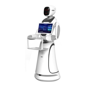 Robot de livraison intelligent en métal, robot de service commercial basé sur Android avec fonction de bienvenue vocale pour restaurants, hôtels, cafétérias - Product Image 1