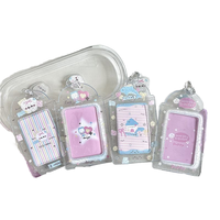 MOQ Rendah, Custom, Lucu, Gaya Korea, Penutup Kancing PVC, 3 in 1 Penutup Kartu, Tempat Photocard Kpop, Penampung Foto Bintang, untuk Kolektor Foto