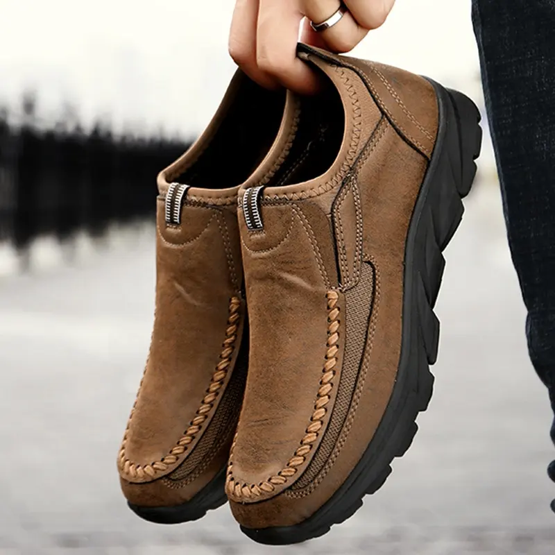 Men's casual sports shoes 2022 new fashion handmade retro casual loafers