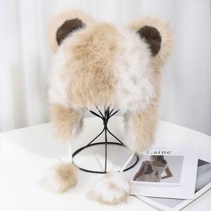 Gorros de Piel Sintética para el Frío, con Diseño de Dibujos Animados, Color Sólido, Unisex, Novedad de Invierno - Product Image 4