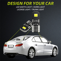 Ampoule LED en aluminium JIACHI T10 2835 pour intérieur de voiture, plafonnier, lecture, plaque d'immatriculation, clignotant W5W, 12V blanc, CANBUS Plug-and-Play