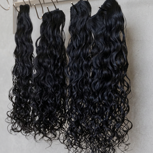 Extensions de cheveux humains vierges Remy indiens bouclés de qualité supérieure, 100 % naturels, 24 pouces de long, double trame à la machine, couleur naturelle, 100 g, pour tous types de cheveux - Product Image 3