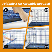 Cage de reproduction pliable en fil métallique pour chiens, plusieurs tailles, usage commercial, robuste, grande taille, haute qualité, respirante