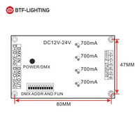 Contrôleur à anode commune à courant constant 3Ch 4Ch DC5-36V RGB RGBW Décodeur Dmx512