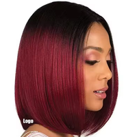 Perruques courtes bob pas chères avec dentelle frontale HD, perruques pour femmes, style brésilien et vietnamien, moelleuses et douces, pour femmes noires, en stock