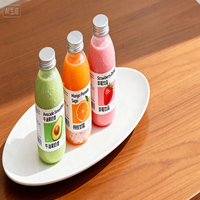Vente en usine de bouteilles de boissons énergisantes et de jus jetables en PET de 8 oz, en vrac, avec bouchons à anneau