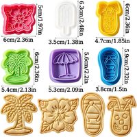 Moules à biscuits et à sucettes glacées sans BPA, en forme de palmier, gaufrés 3D, de qualité alimentaire, pour la pâtisserie, idéaux pour l'été et la plage