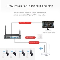 Ensemble de moniteurs CCTV HD transfrontalière, machine à balle PTZ intérieure et extérieure, moniteur WiFi sans fil, caméra NVR