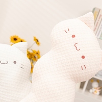 Coussin long en peluche en forme de chat, mignon, pour la décoration de la maison, doux et confortable, en forme de chat ondulé, pour dormir