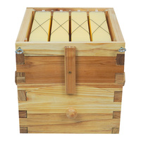 Golden Palace Flows Hive, 4 cadres à flux d'air avec 4 tubes à flux d'air automatiques et 1 clé, qualité alimentaire