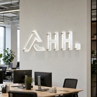 Enseigne 3D en acrylique rétroéclairée avec lettres lumineuses et support métallique pour salon, entreprise, maison et publicité, décoration murale intérieure