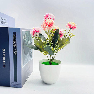 Plante artificielle en pot d'hortensia Qi Xing, 26 cm, fleur en soie légère, décoration pour mariage, utilisation en intérieur - Product Image 1