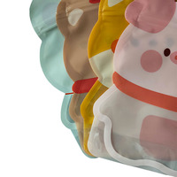 Sac à zip-lock alimentaire de forme spéciale design animal de dessin animé mignon personnalisé sac composé en plastique cadeau noix bonbons biscuit collation