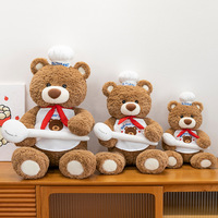 Ours en peluche Chef Teddy Bear Baker Bear avec cuillère, thème cuisine, animal en peluche, décoration de cuisine, jouets en peluche, vente en gros