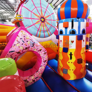 Jeux Gonflables Candy Jump Bouncer Inflatable Commercial Sugar House Jumping Castles Bouncer Combo - Product Image 3