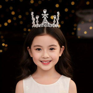 Mini Tiare <span class=keywords><strong>e</strong></span> Corone in Cristallo, Decorazioni per Torte di Compleanno, Gioielli per Capelli, Piccoli Diademi per Bambini, Accessori per Capelli - Product Image 4