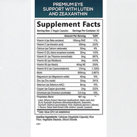 Vitamines pour les yeux à la lutéine et au zéaxanthine, biologiques, végétaliennes, en marque blanche, pour adultes de 40 ans et plus, soutien de la vision, bien-être maculaire, 60 gélules, OEM ODM