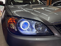 Feux de phares de voiture 12V 5D RGB Angel Eyes Halo Rings avec clignotants, application Bluetooth, LED, pour moto, DRL