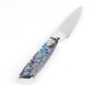Cuchillo de Cocina de Alta Calidad con Diseño Nuevo, Acero Inoxidable de Damasco, Mango de Acrílico y Concha, Marca Keensun, 91.8g, Cuchillo <span class=keywords><strong>para</strong></span> Pelar Frutas - Product Image 5