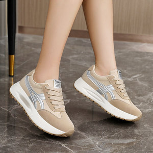 2026 New Design Breathable Lightweight Anti-Slippery Comfort Loafers Height Increasing Walking <b>Shoes</b> for Women - Product Image 4
