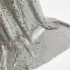 Tela de malla metálica Flexible suave de moda de lujo para bolsos tela de malla de lentejuelas de cobre metálico para ropa - Product Image 5
