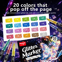 Stylos à paillettes DIY, marqueurs de peinture, stylos à peinture acrylique à dégradé de couleurs, marqueurs d'art à paillettes métalliques multicolores